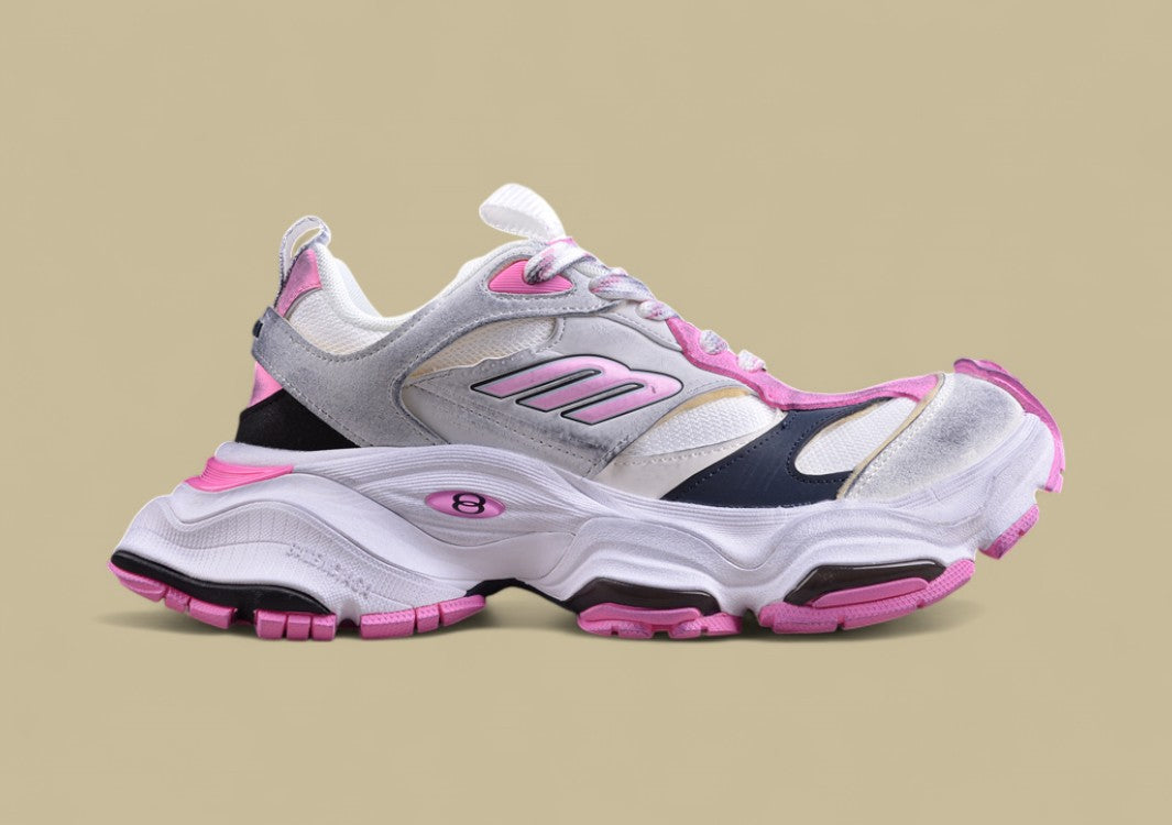 Balenciaga Cargo Sneaker – White/Pink/Grey