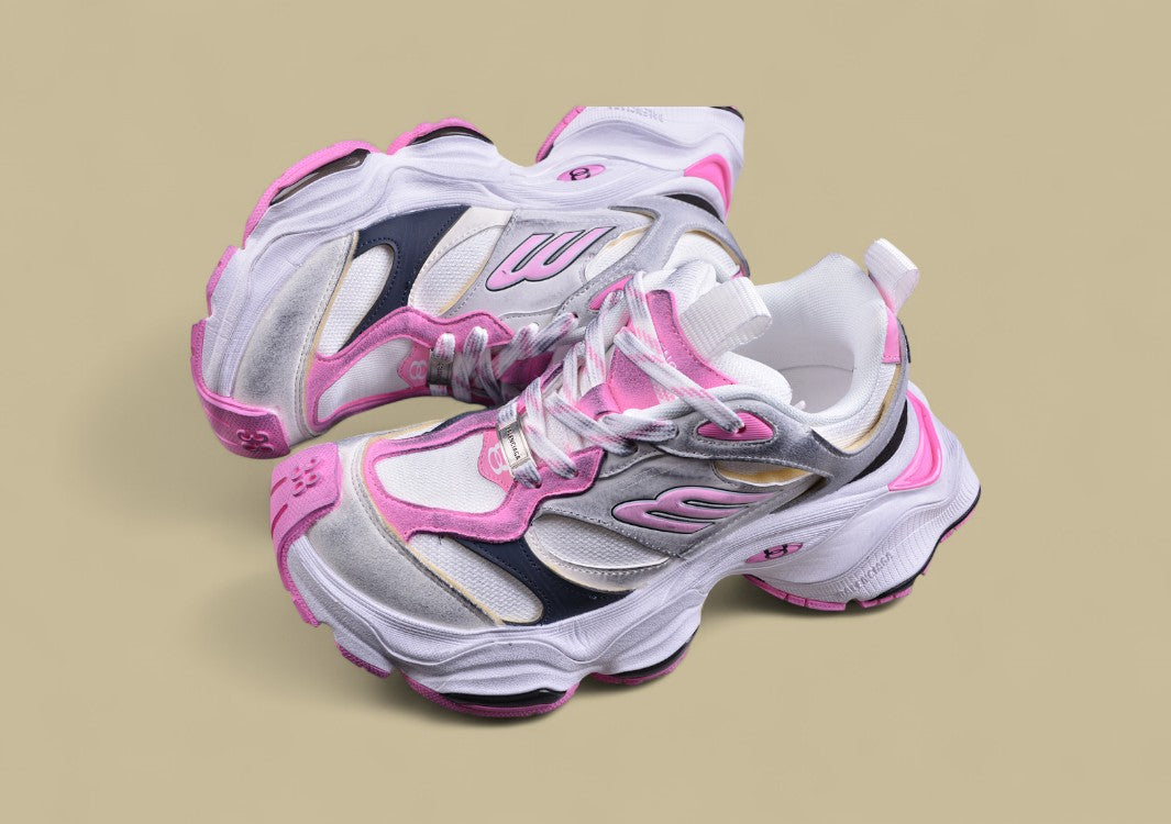 Balenciaga Cargo Sneaker – White/Pink/Grey