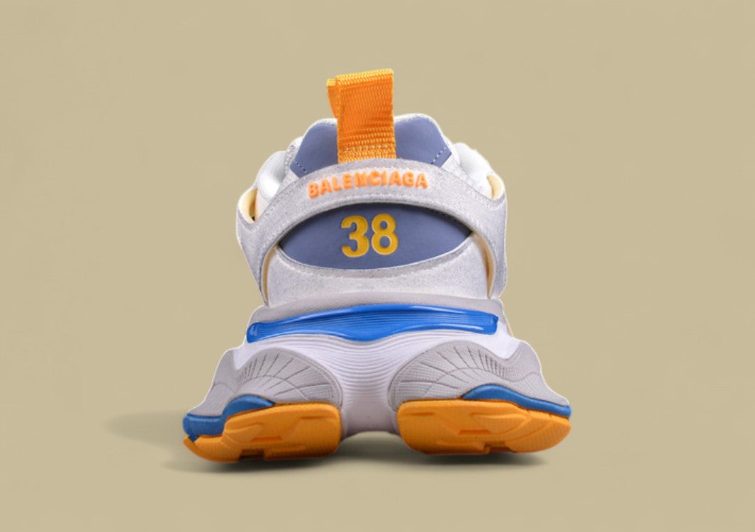 Balenciaga Cargo Sneaker – White, Blue & Orange