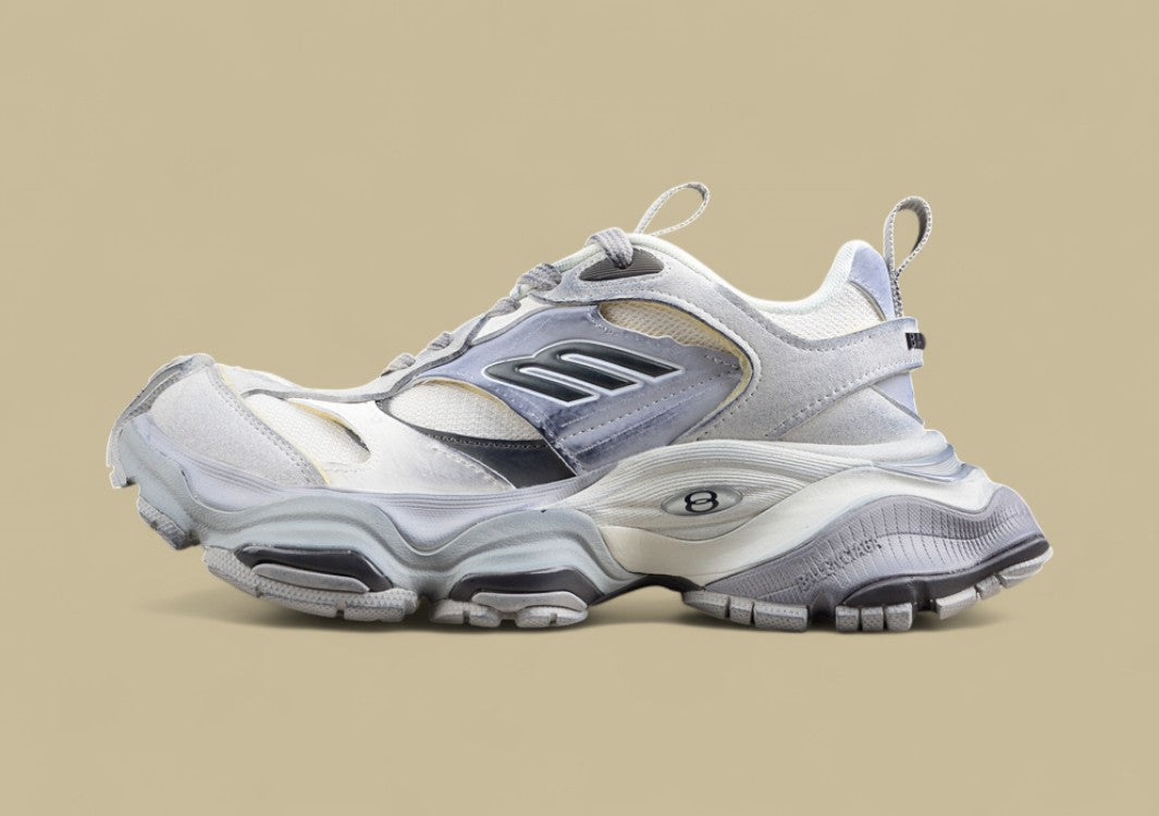 Balenciaga Cargo Sneaker in White/Grey