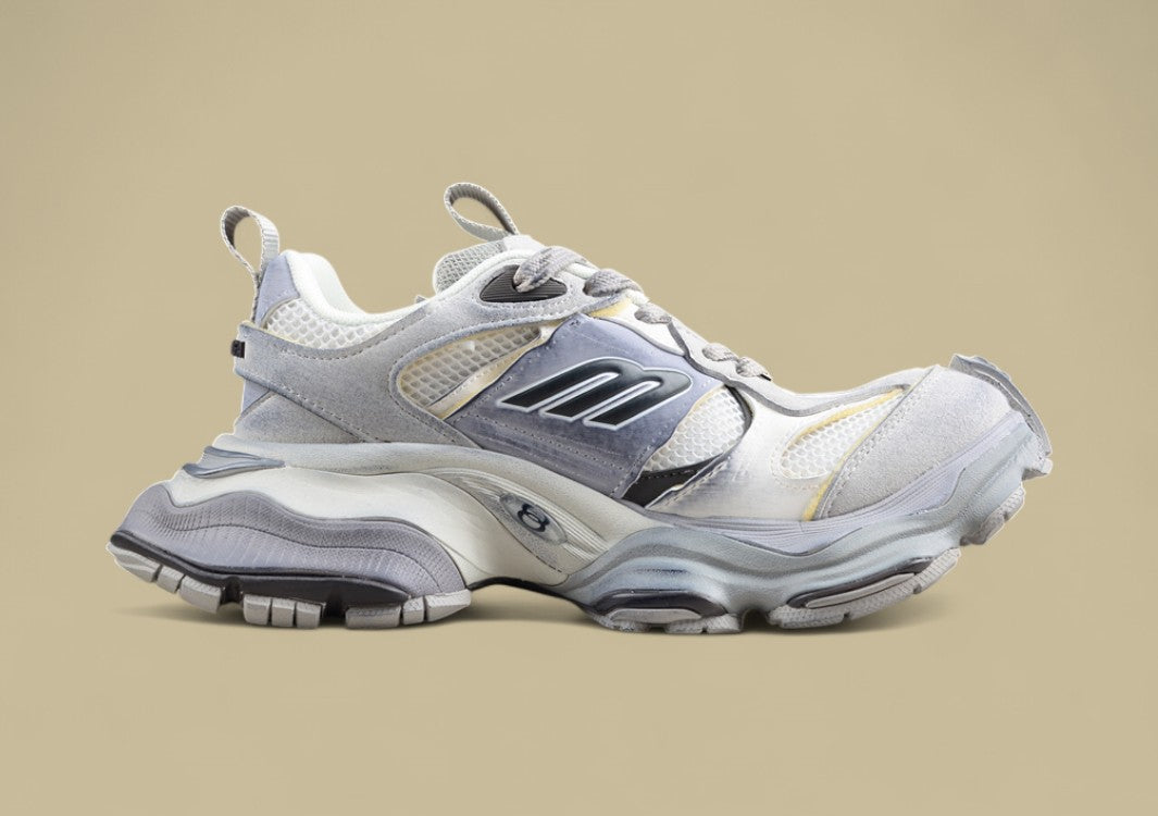 Balenciaga Cargo Sneaker in White/Grey