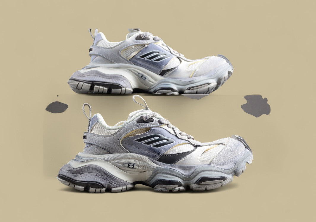 Balenciaga Cargo Sneaker in White/Grey