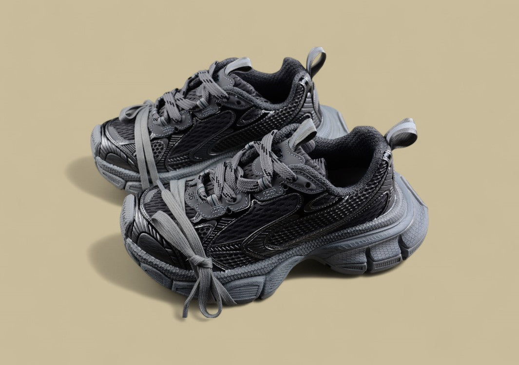 Balenciaga Dark Grey Mesh Runner Sneaker