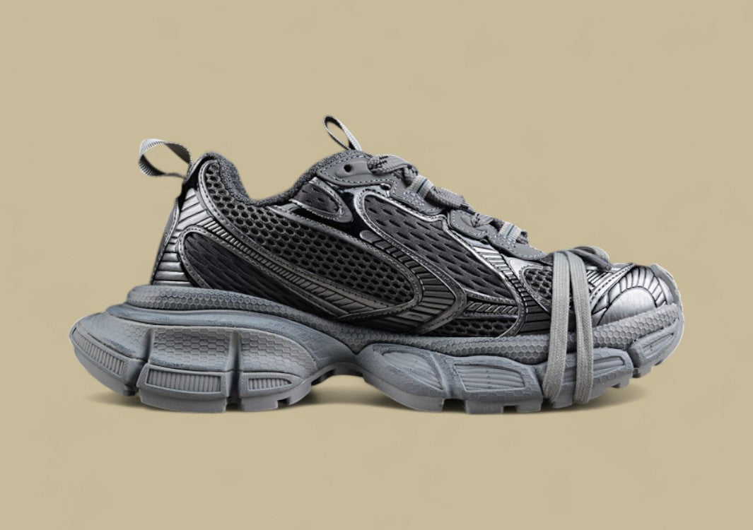 Balenciaga Dark Grey Mesh Runner Sneaker