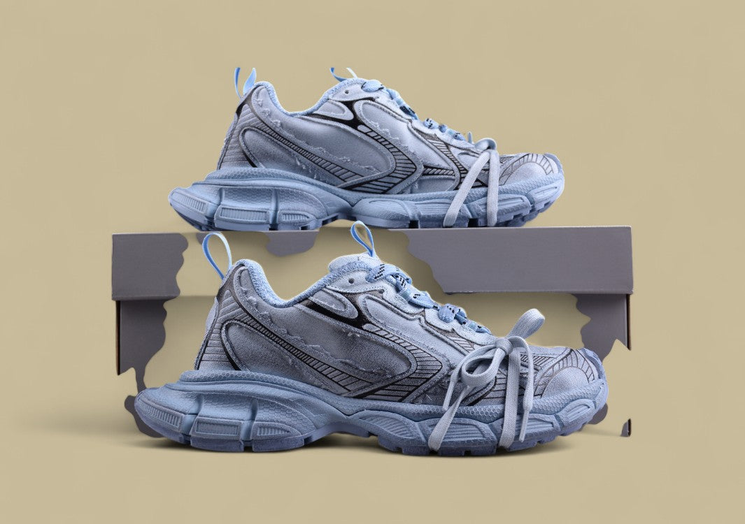 Balenciaga Defender Sneaker – Faded Blue/Black