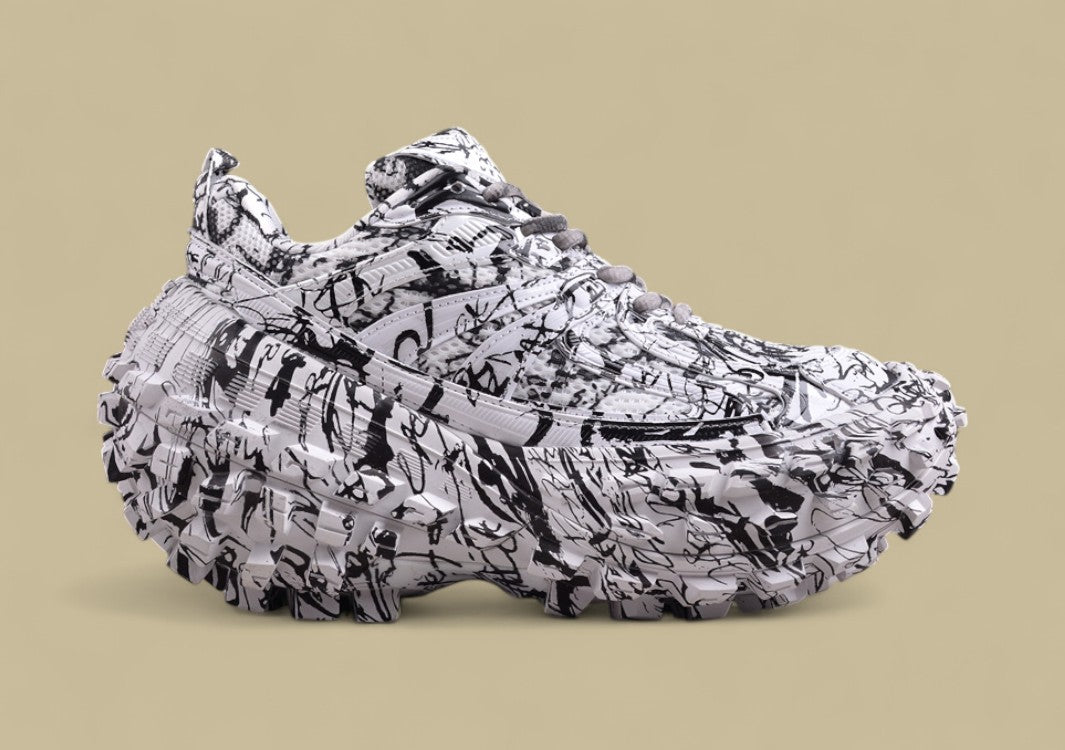 Balenciaga Defender Sneaker – Graffiti White/Black