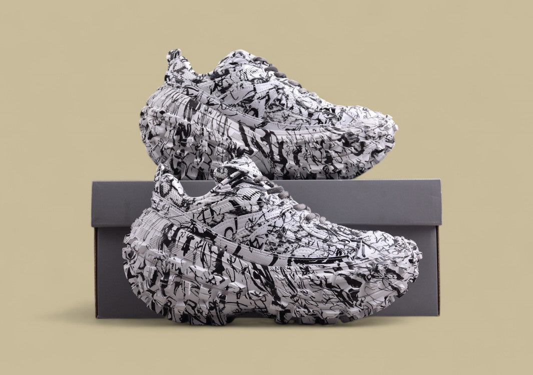 Balenciaga Defender Sneaker – Graffiti White/Black