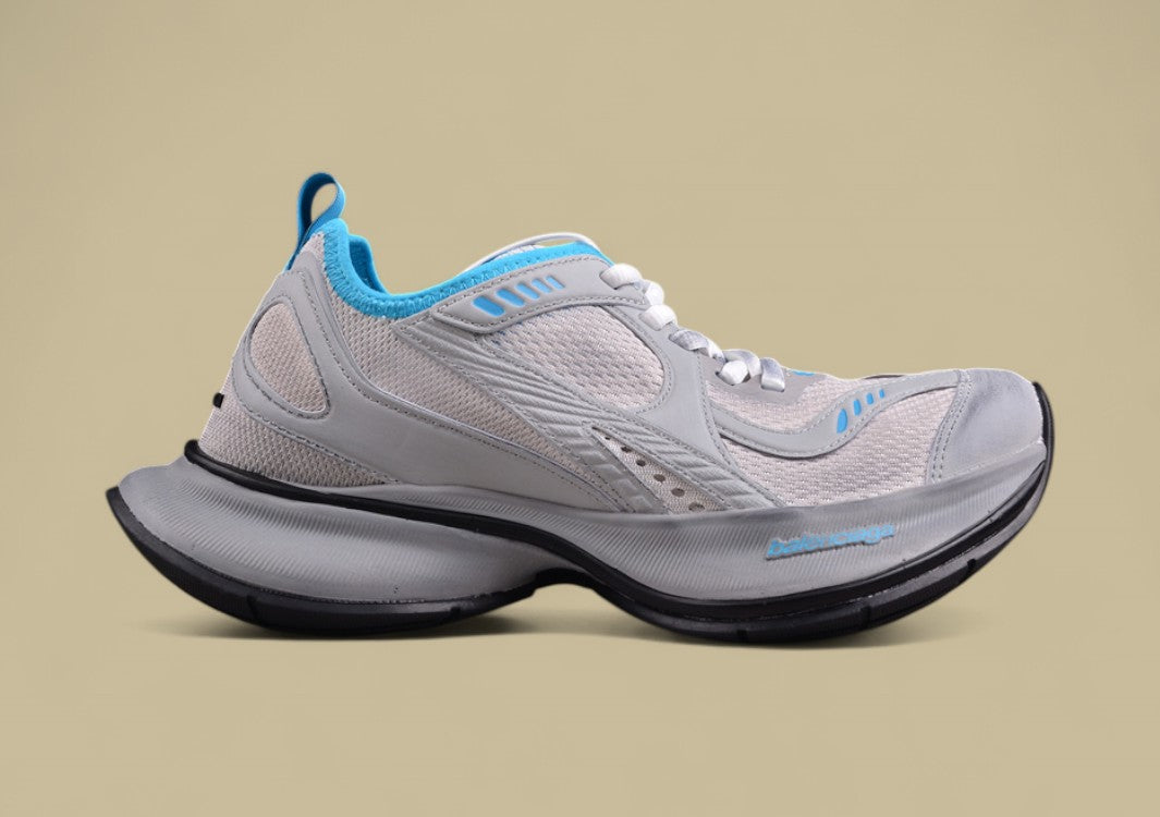 Balenciaga Defender Sneaker – Grey with Blue