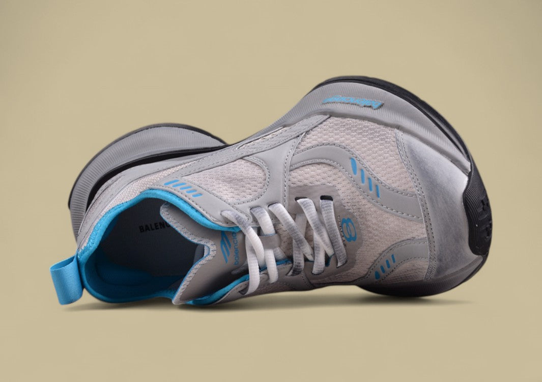 Balenciaga Defender Sneaker – Grey with Blue