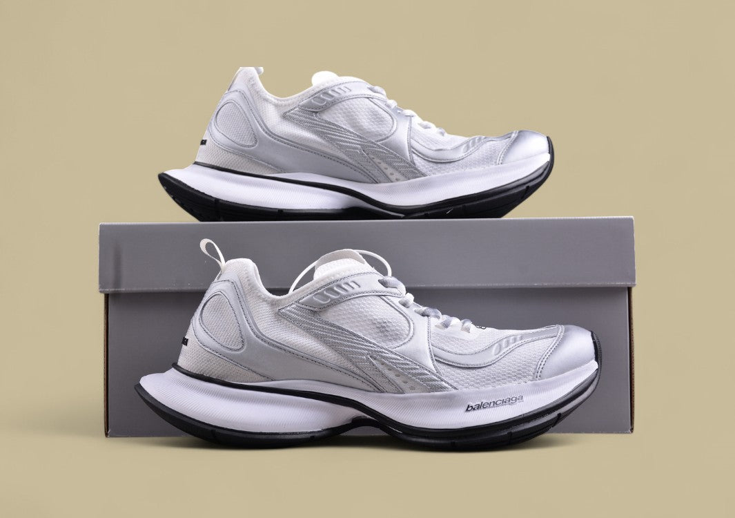 Balenciaga Defender Sneaker – Triple White with Black Sole