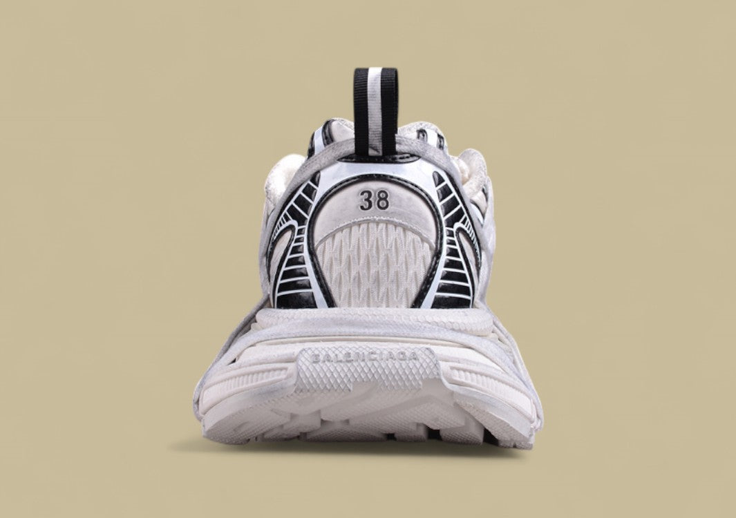 Balenciaga Defender Sneaker – White/Black with Wrapped Laces Design