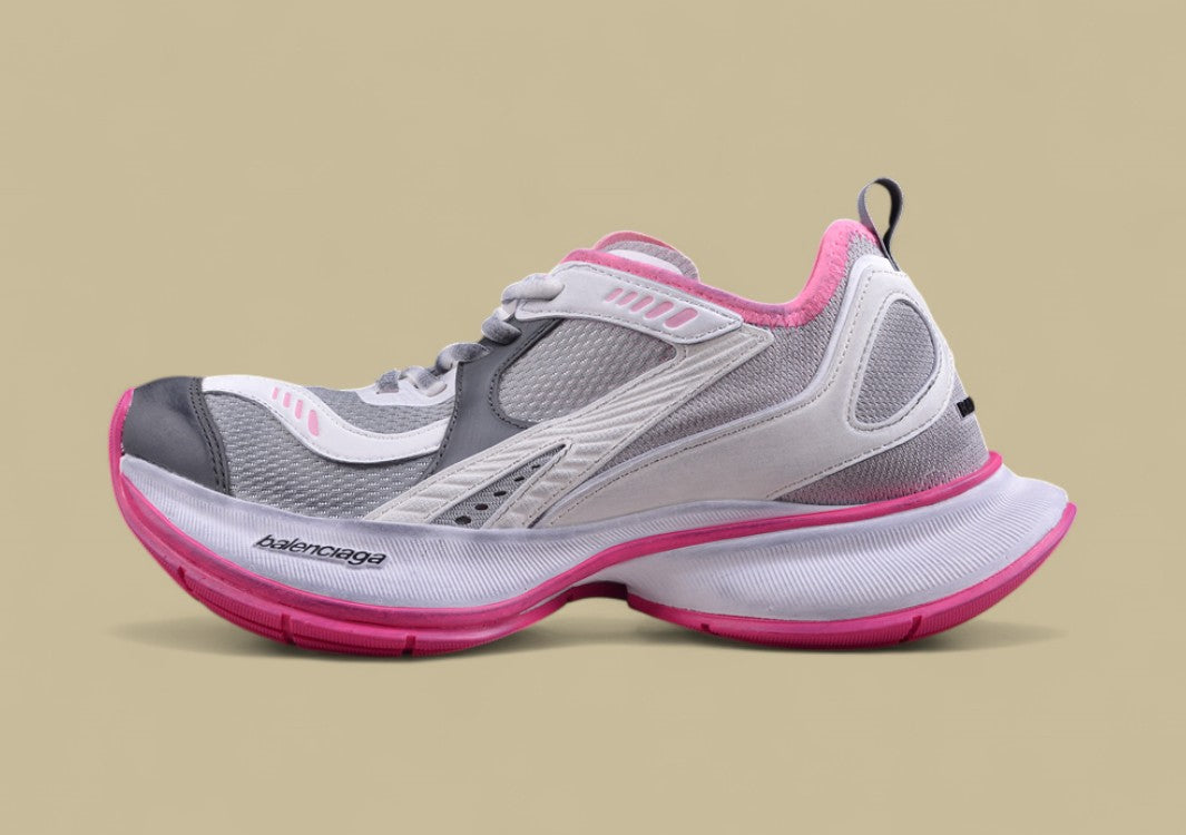 Balenciaga Defender Sneaker – White/Grey with Pink