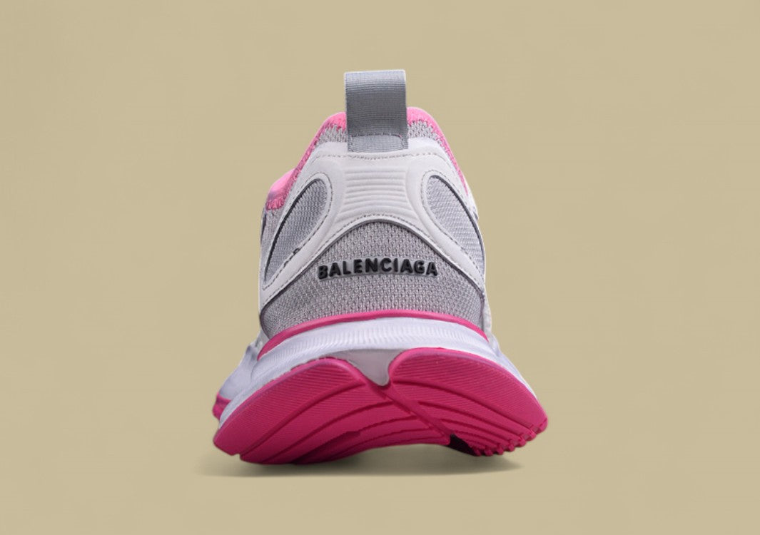 Balenciaga Defender Sneaker – White/Grey with Pink