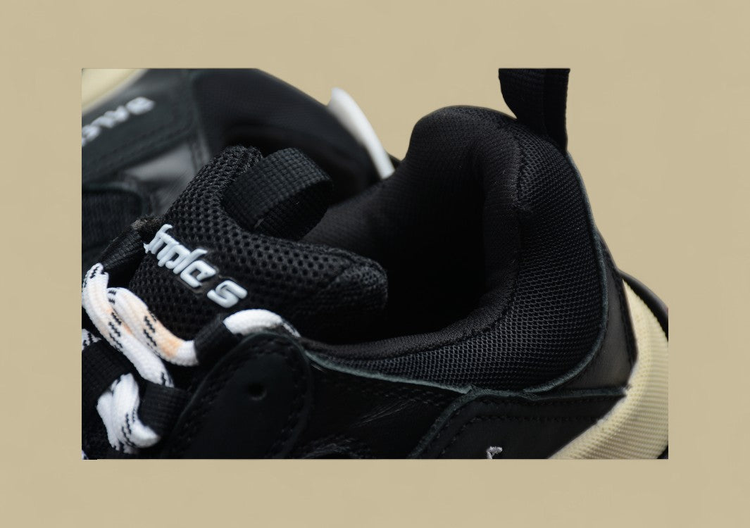 Balenciaga Distressed Black Rice Red Women's Shoes