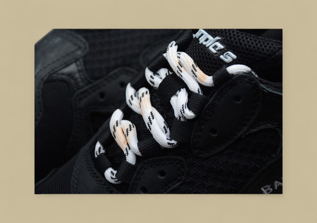 Balenciaga Distressed Black Rice Red Women's Shoes