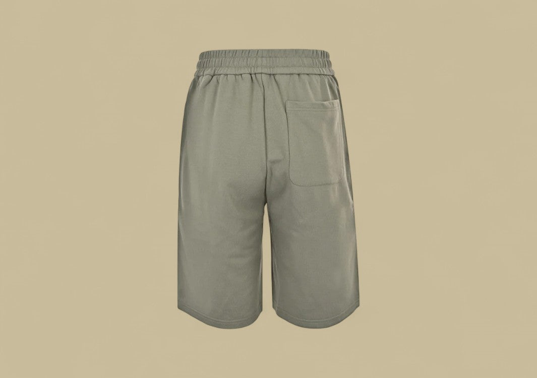 Balenciaga Embroidery Double B Logo Shorts – Olive Green