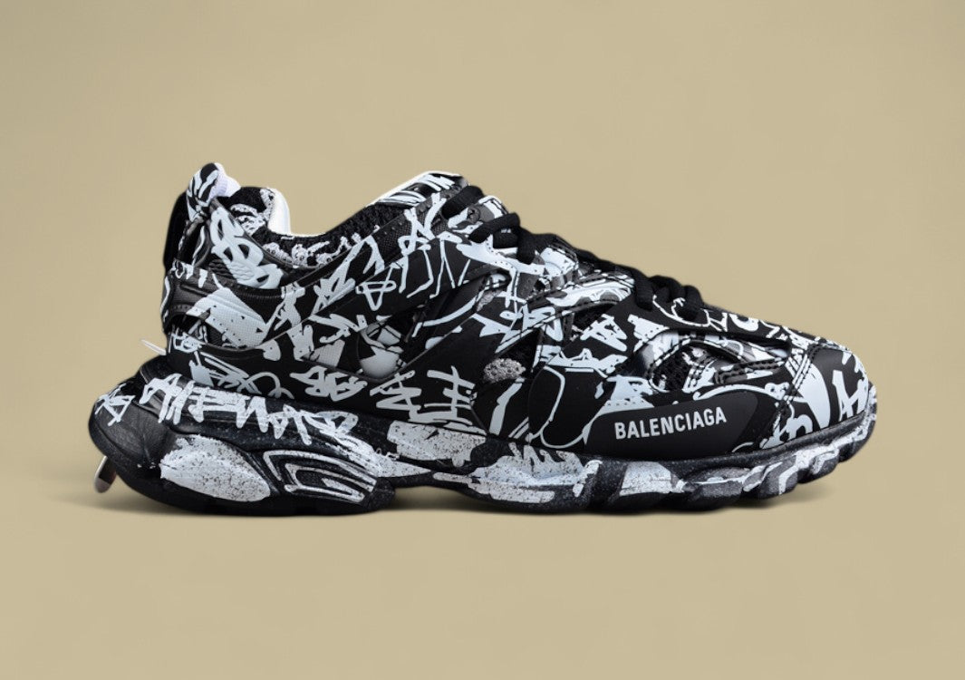 Balenciaga Graffiti Runner in Black