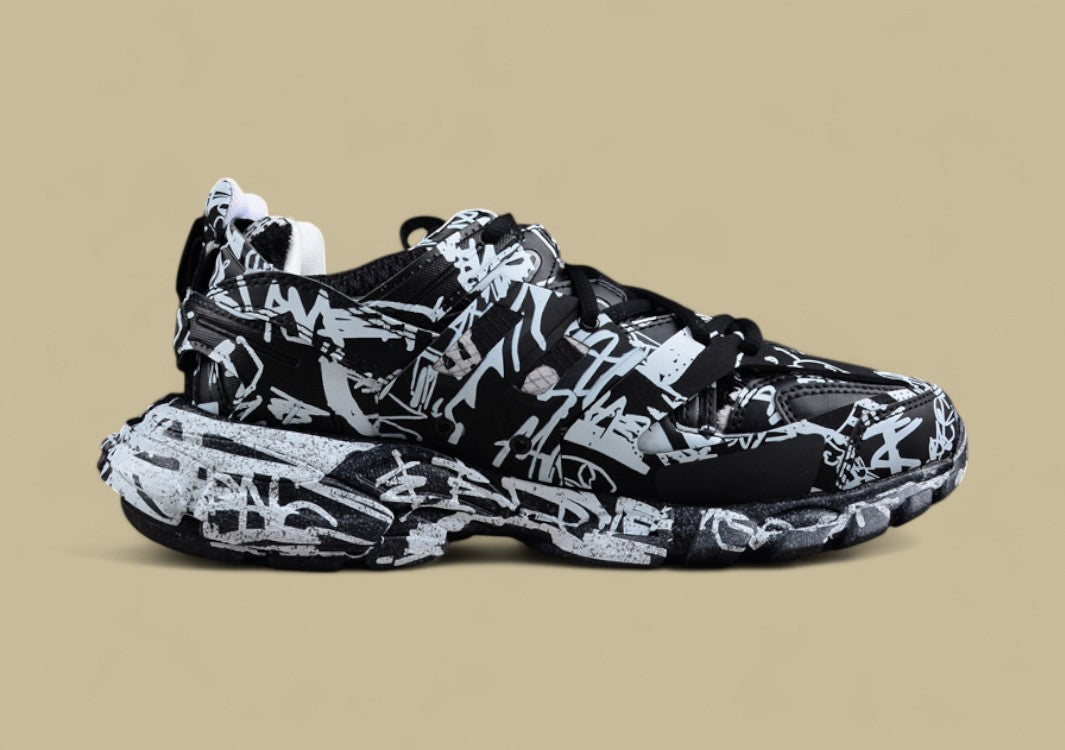 Balenciaga Graffiti Runner in Black