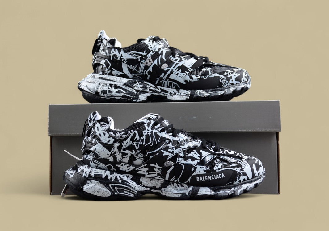 Balenciaga Graffiti Runner in Black