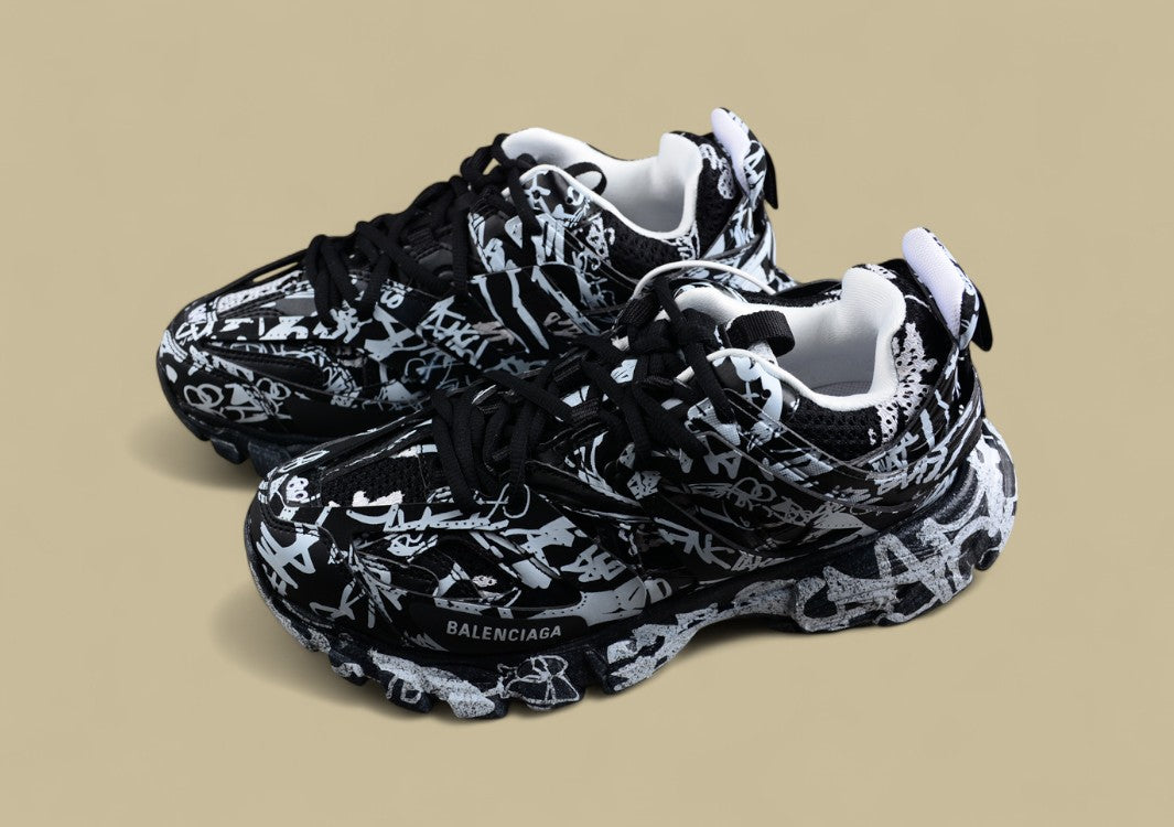 Balenciaga Graffiti Runner in Black