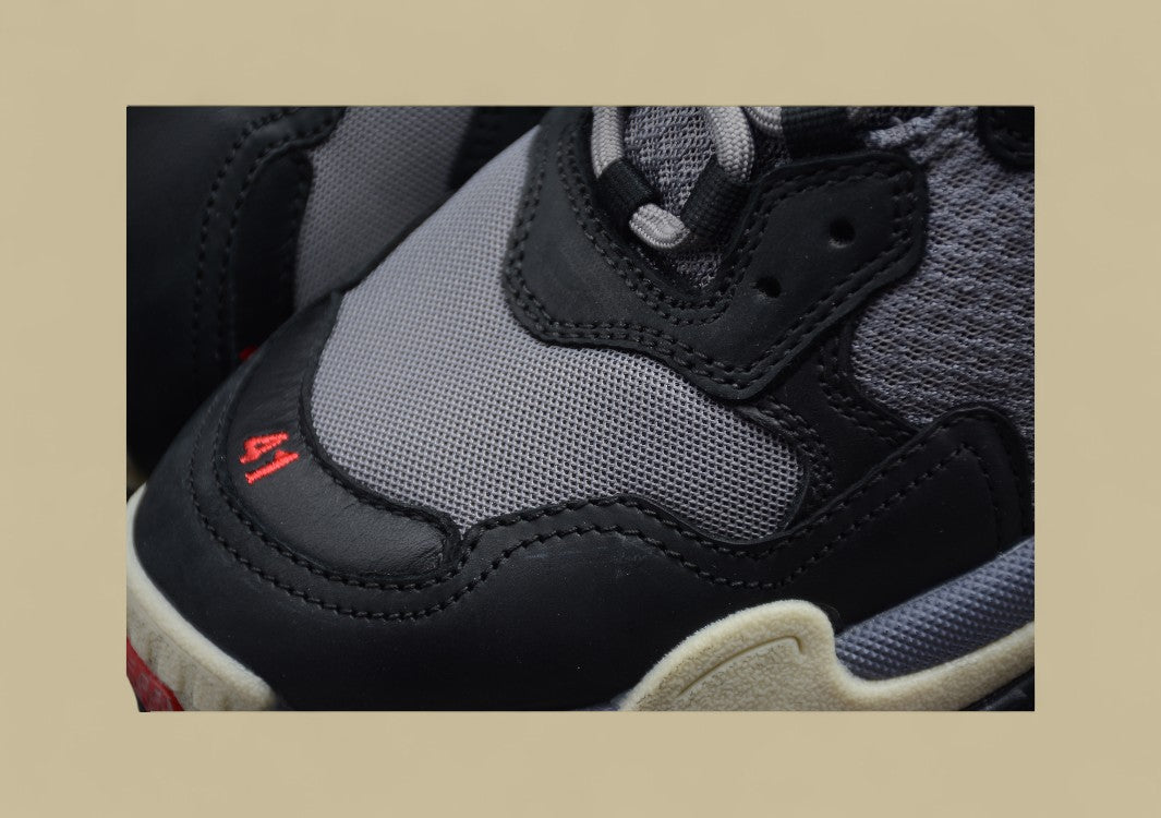 Balenciaga Gray-red Men's And Women's Shoes