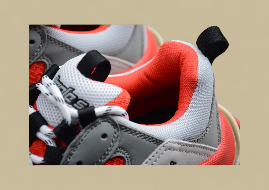 Balenciaga Gray And Red Men's And Women's Shoes