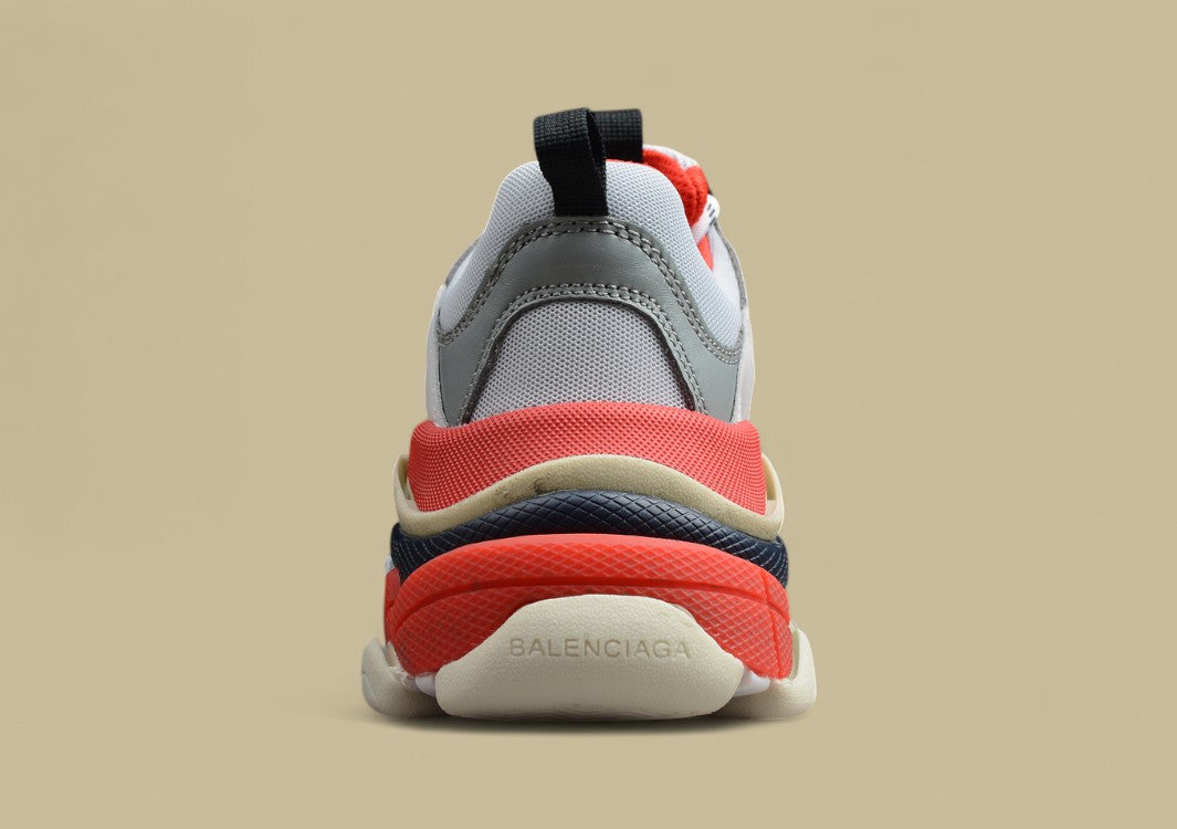 Balenciaga Gray And Red Men's And Women's Shoes