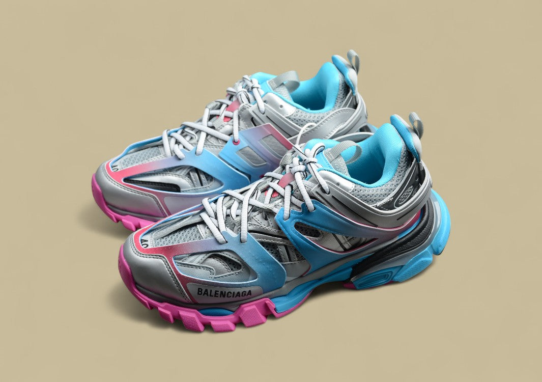 Balenciaga Gray Blue Powder Sneaker