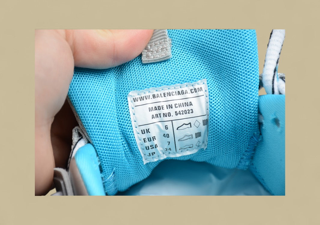 Balenciaga Gray Blue Powder Sneaker