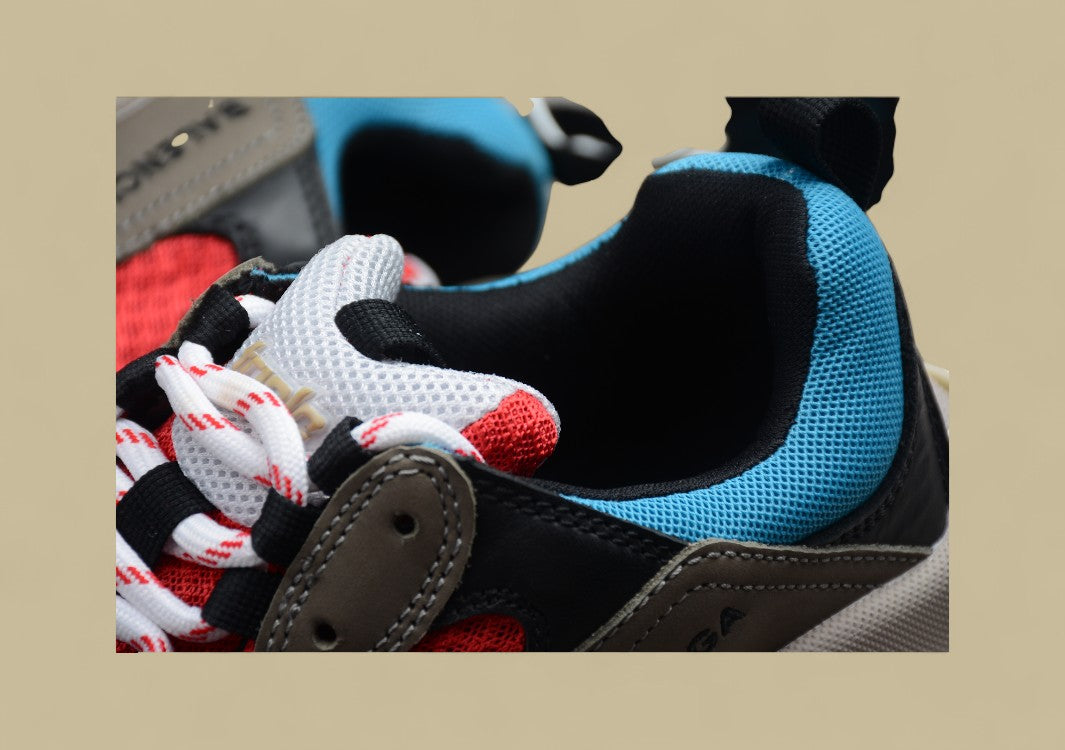 Balenciaga Gray Red And Blue Men's And Women's Shoes