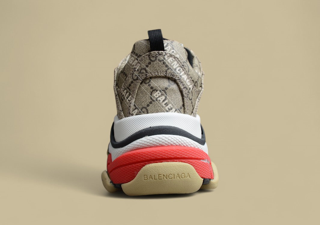 Balenciaga Joint Fashion Breathable Dad Shoes Brown