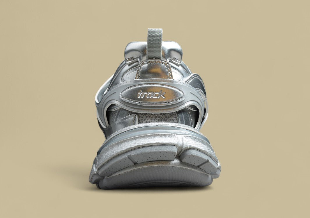 Balenciaga Metallic Silver Tech Runner Sneaker