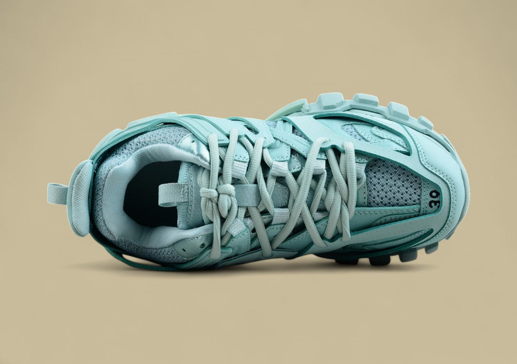 Balenciaga Mint Green Mesh Runner Sneaker