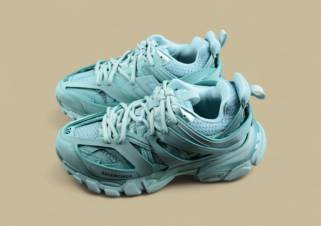 Balenciaga Mint Green Mesh Runner Sneaker