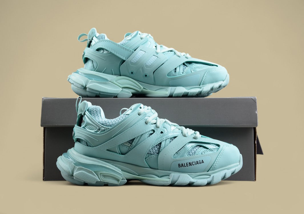 Balenciaga Mint Green Mesh Runner Sneaker