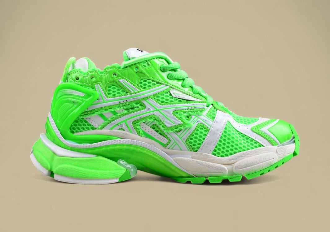 Balenciaga Neon Green Mesh Runner Sneaker