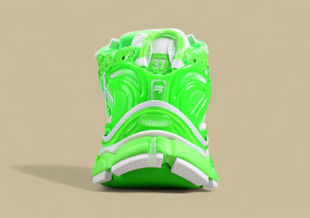 Balenciaga Neon Green Mesh Runner Sneaker