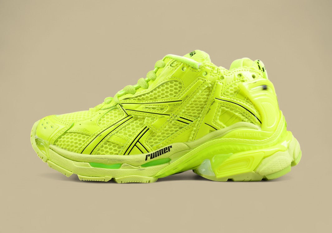Balenciaga Neon Yellow Mesh Runner Sneaker