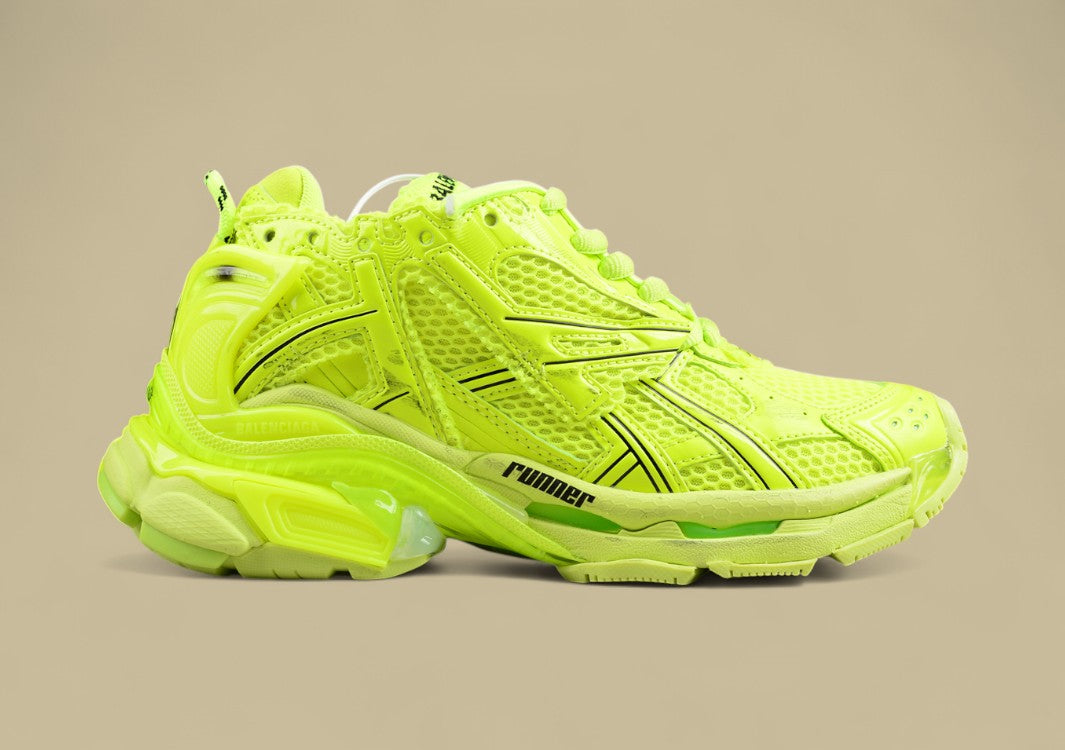 Balenciaga Neon Yellow Mesh Runner Sneaker