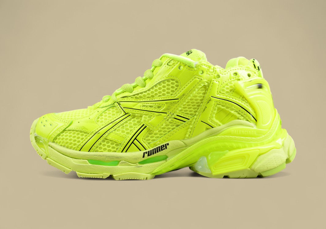 Balenciaga Neon Yellow Mesh Runner Sneaker
