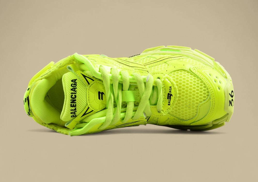 Balenciaga Neon Yellow Mesh Runner Sneaker