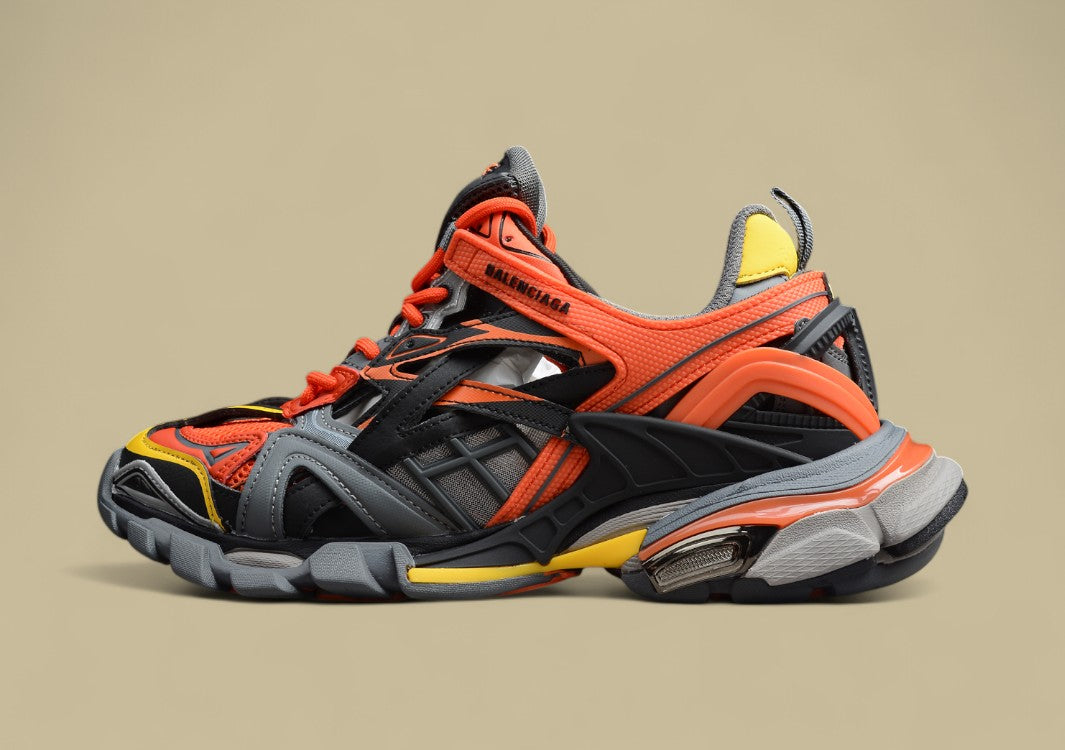 Balenciaga Orange & Yellow Runner Sneaker
