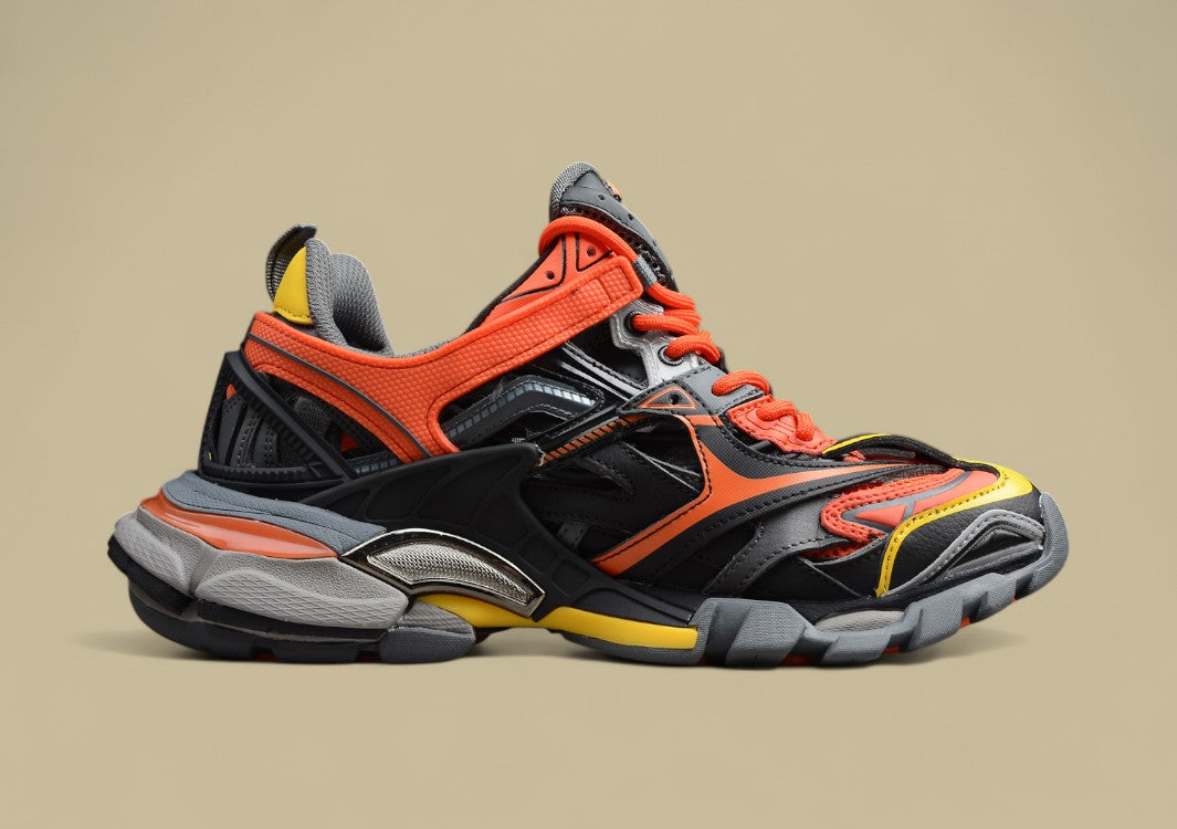 Balenciaga Orange & Yellow Runner Sneaker