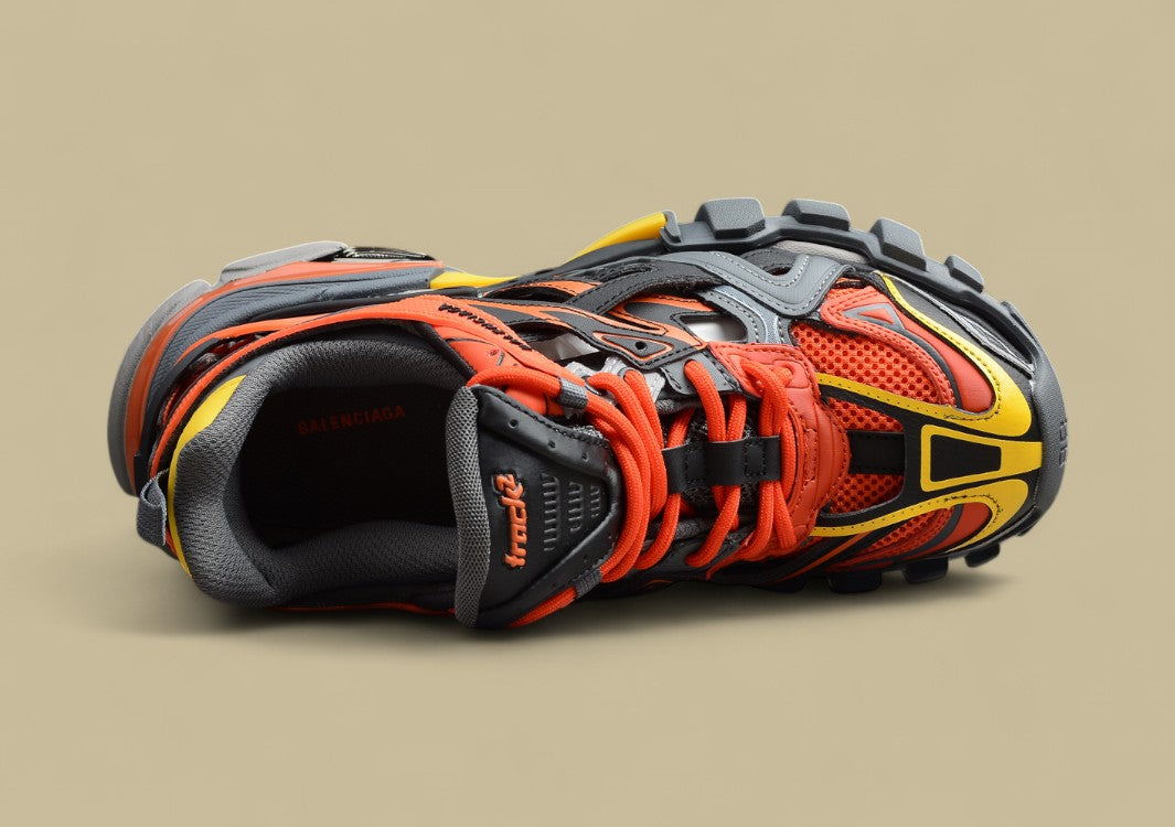 Balenciaga Orange & Yellow Runner Sneaker