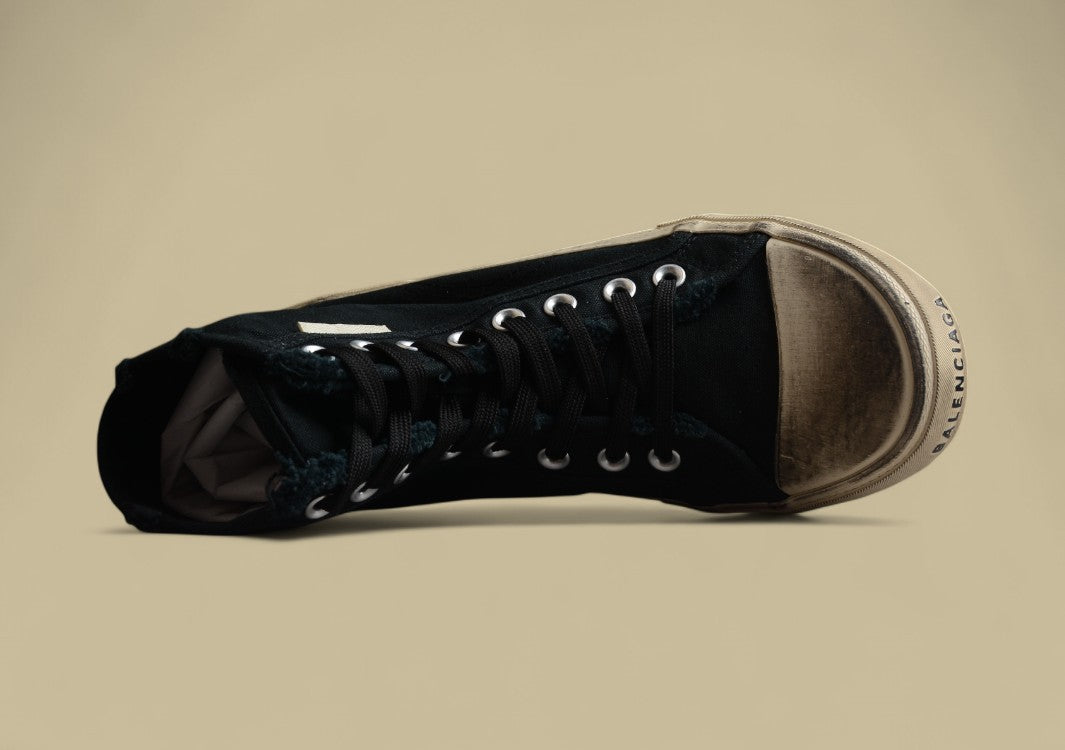 Balenciaga Paris 22S High-Top Sneaker Washed & Distressed Canvas
