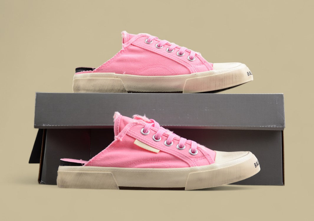 Balenciaga Paris Sneaker Mule in Distressed Pink