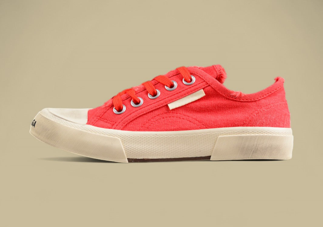 Balenciaga Paris Sneaker in Distressed Red