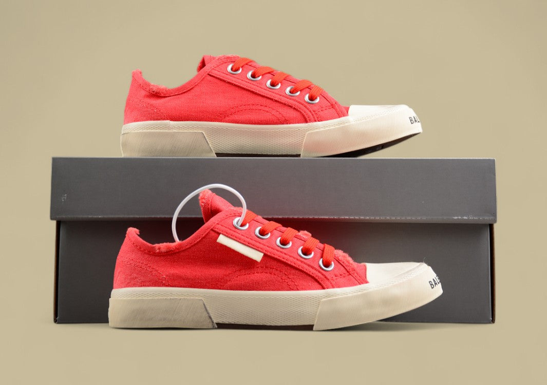 Balenciaga Paris Sneaker in Distressed Red
