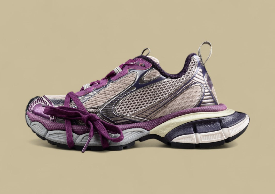 Balenciaga Phantom Sneaker in Metallic Purple/Grey