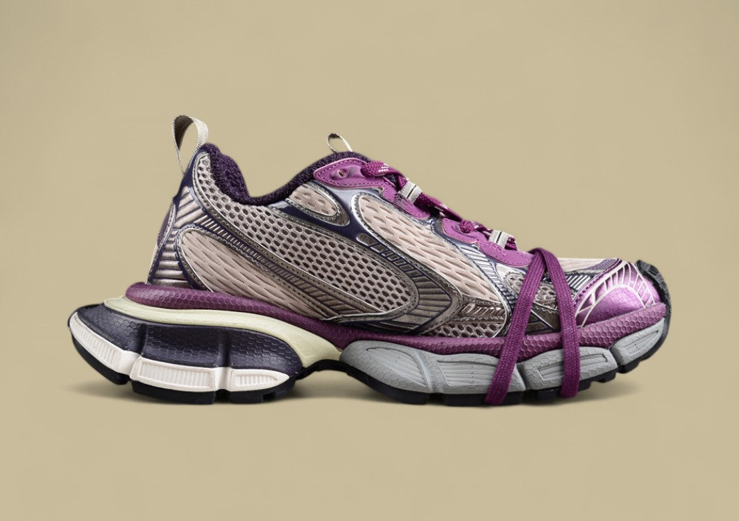 Balenciaga Phantom Sneaker in Metallic Purple/Grey